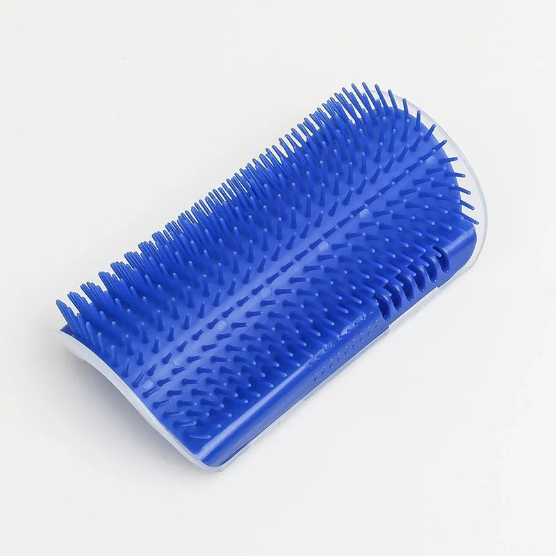 Self-groomer with screws, tape and catnip