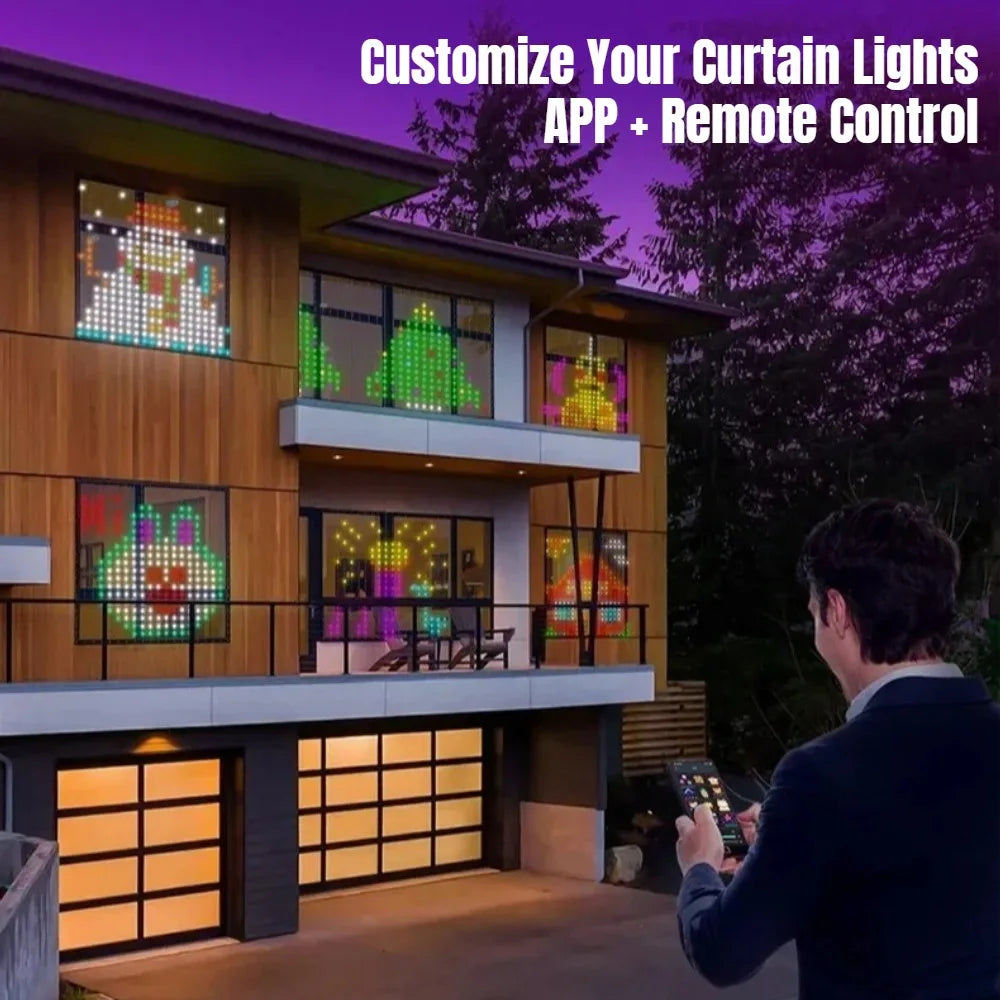 Smart LED curtain lights with app control - image 3