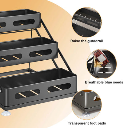 3-tier seasoning organizer rack dimensions