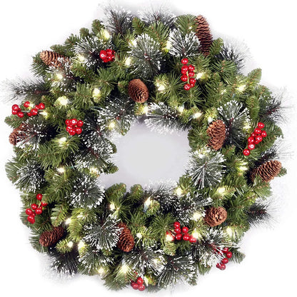 LED red berry Christmas wreath 30cm - image 7