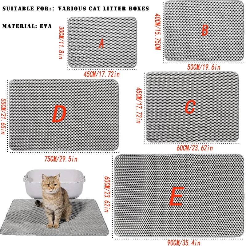Waterproof double-layer cat litter mat - image 2