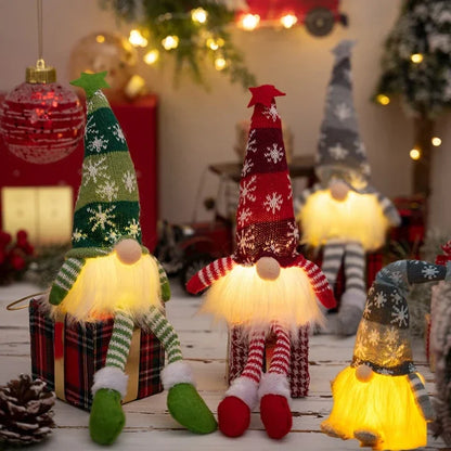 Christmas gnome plush ornament with LED light - image 2