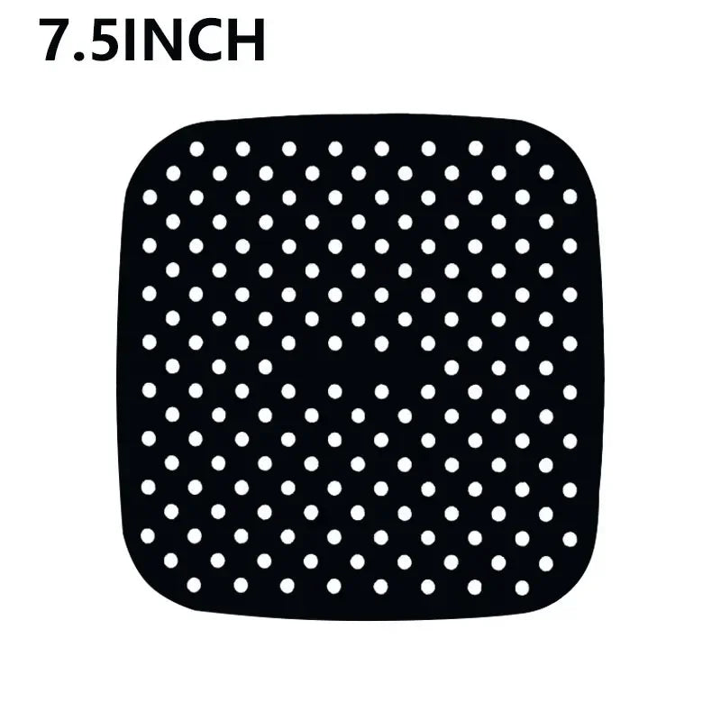 Red reusable silicone air fryer liner