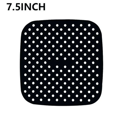 Red reusable silicone air fryer liner