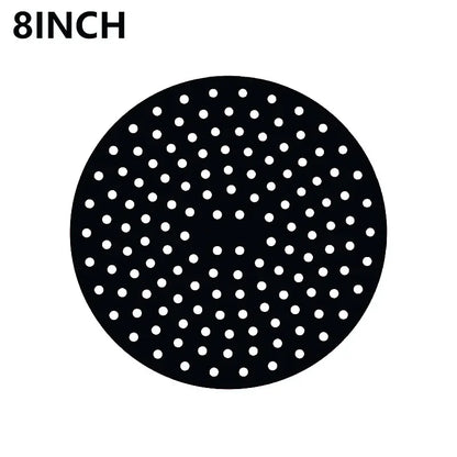 Black reusable silicone air fryer liner