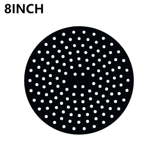 Black reusable silicone air fryer liner