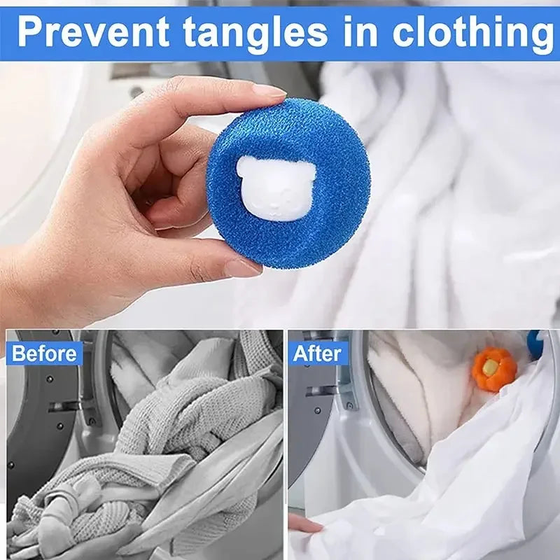 Reusable laundry pet hair remover balls - image 4
