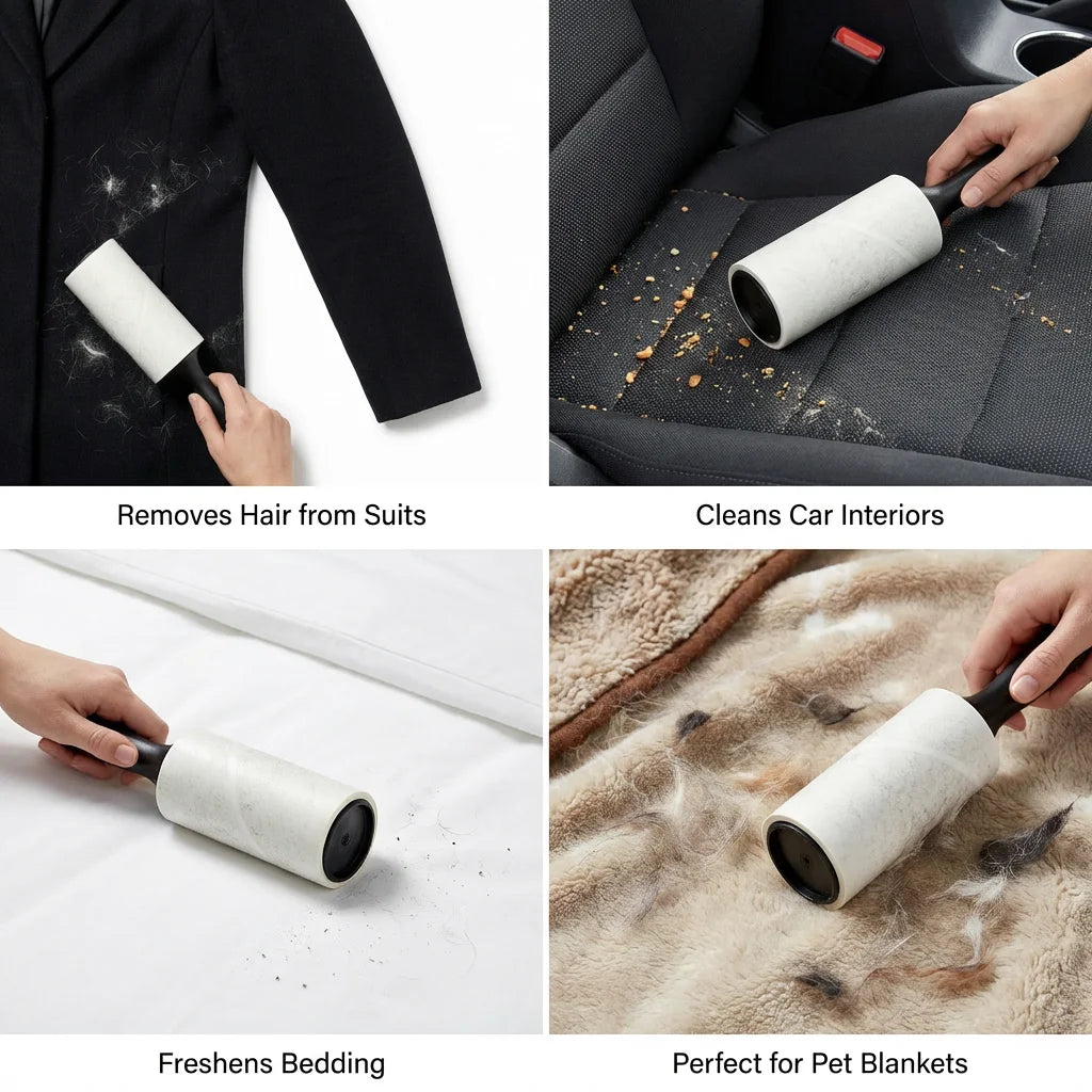 Lint roller for clothes and furniture