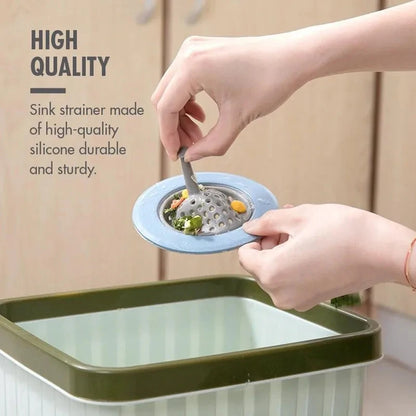 Bathroom sink hair catcher strainer