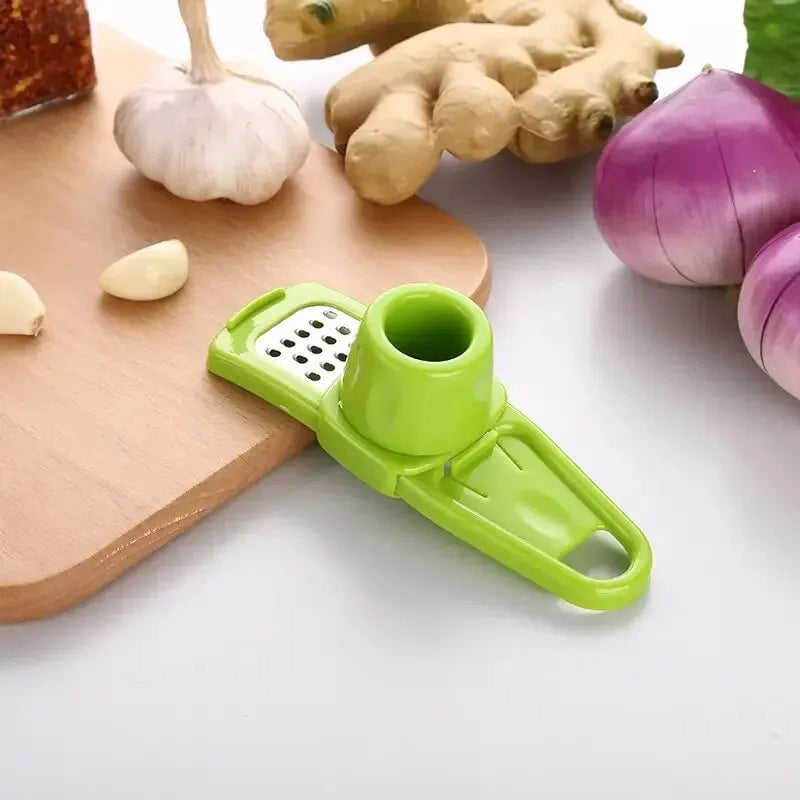 Green manual garlic masher kitchen gadget