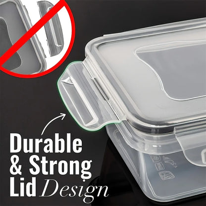 8 pcs reusable food storage container set for kitchen