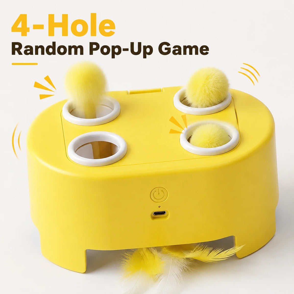 Automatic whack-a-mole cat toy color options