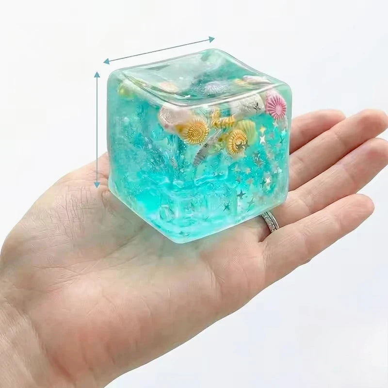 Light green ocean squishy stress toy