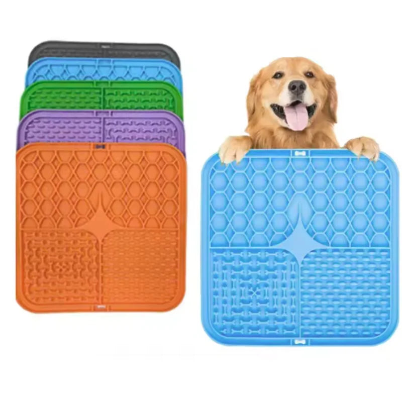 Green silicone lick pad