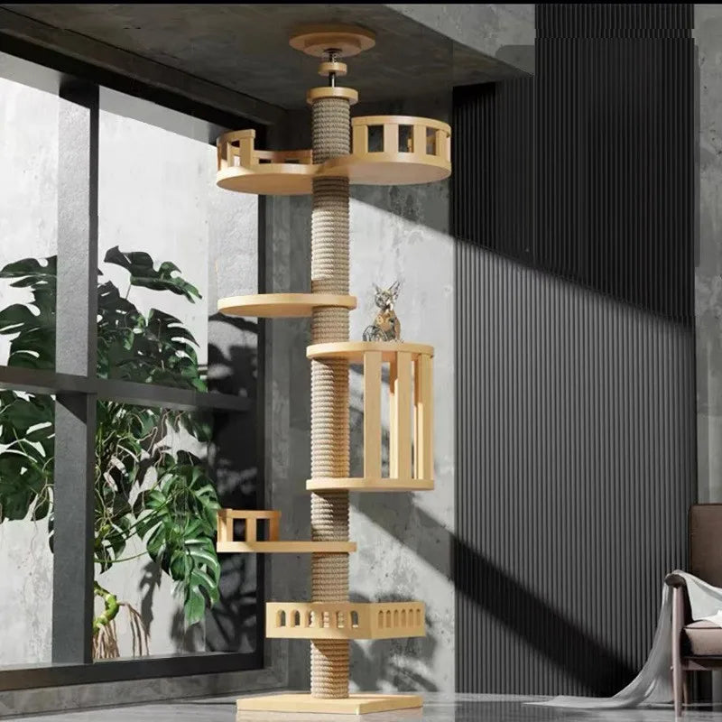 Floor to ceiling cat tower furniture for living room