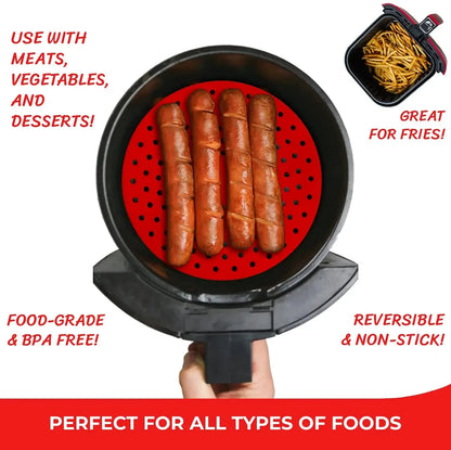 Square silicone air fryer liner 8.5 inch