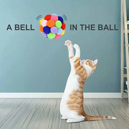 Cat ball toy set in use during play