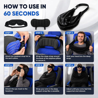 3-in-1 travel pillow with eye mask - image 6