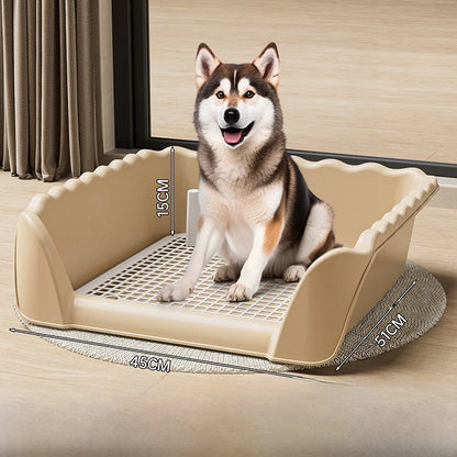 Foldable Indoor Dog Potty Tray, Pad-Free Training Toilet for Small Breeds