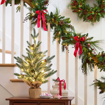 24 inch pre-lit tabletop Christmas tree - image 5