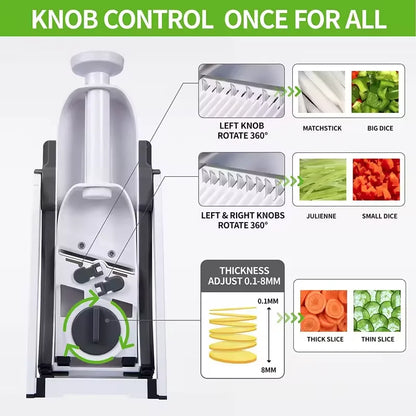 Vegetable cutter with stainless steel blades