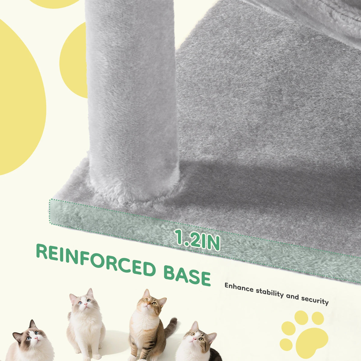 44 inch multi-level cat tree, cat napping in hammock