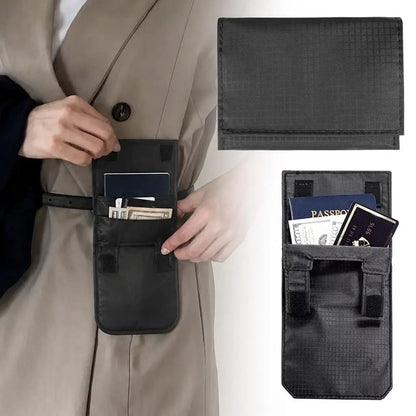 Anti-theft mini waist pouch passport holder