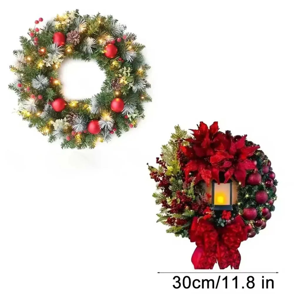 LED red berry Christmas wreath 30cm - image 6