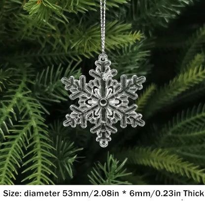 Clear acrylic snowflake Christmas ornaments - image 15