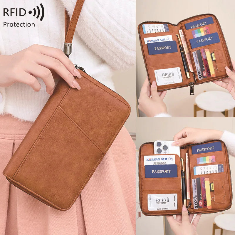 RFID blocking passport wallet in vegan leather - image 2
