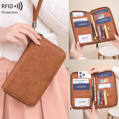 RFID blocking passport wallet in vegan leather - image 2