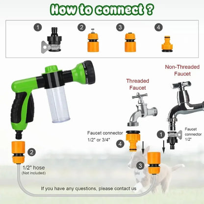 8-in-1 dog shower sprayer with foam - image 3