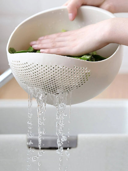Rice washing colander bowl