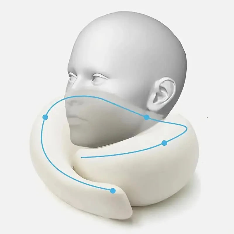 Adjustable U-shaped memory foam neck pillow
