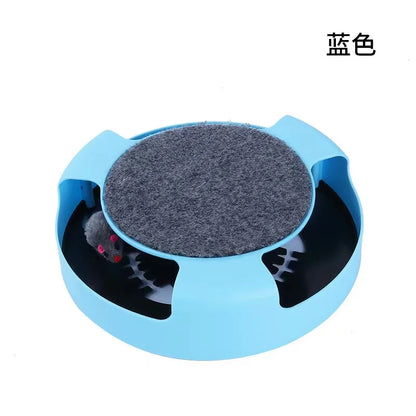 Cat turntable track toy interactive play