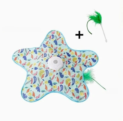 Interactive hide and seek cat toy with moving feather - image 8