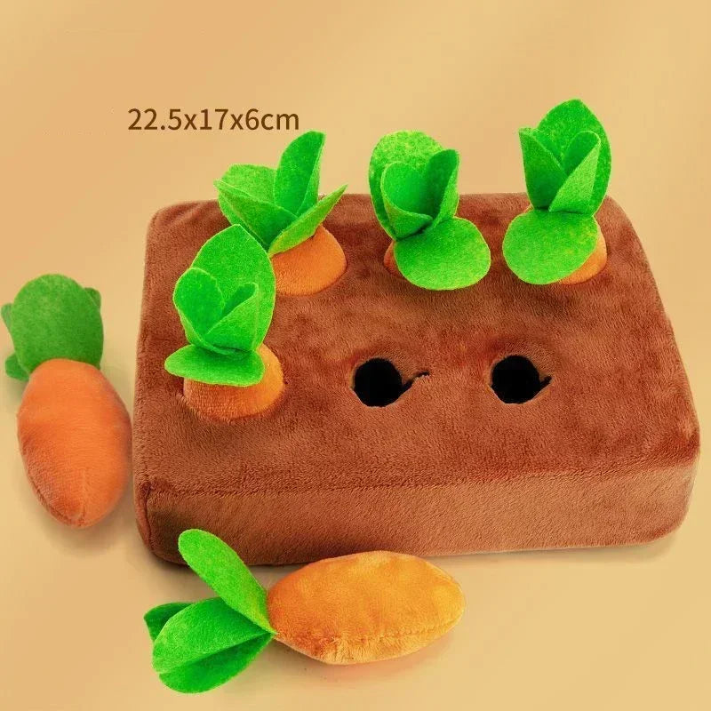 Carrot snuffle mat dog enrichment toy detail