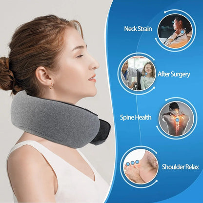 Neck pillow attached to carry-on luggage