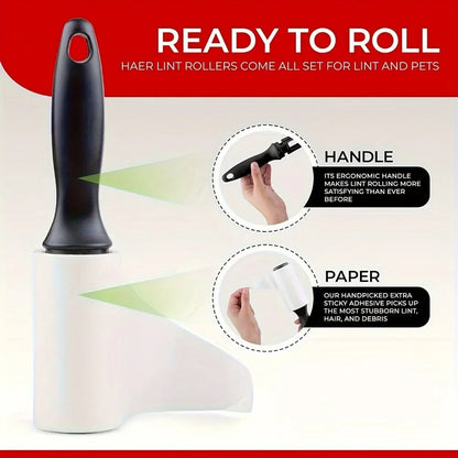 Lint roller removing pet hair from couch