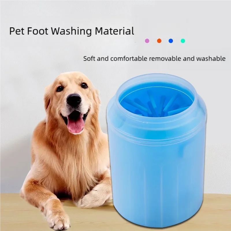 Portable dog paw cleaner cup with silicone bristles - image 2
