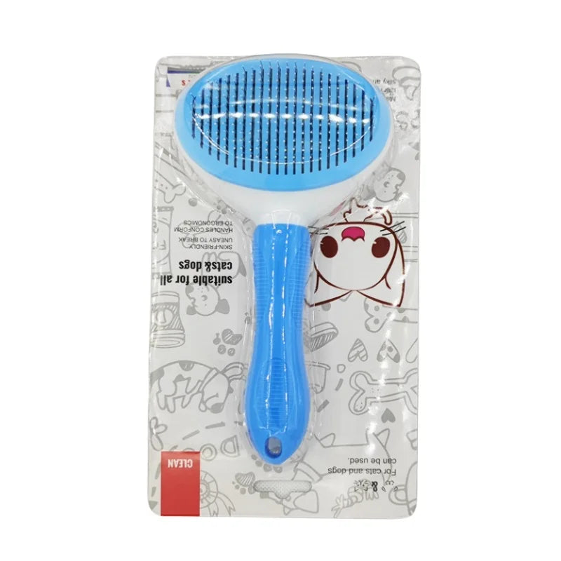 Steel bristle grooming brush