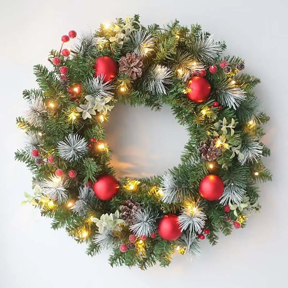 LED red berry Christmas wreath 30cm - image 10