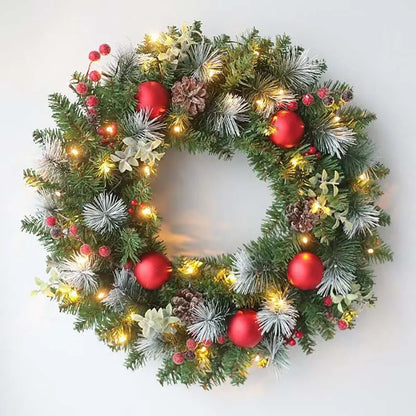 LED red berry Christmas wreath 30cm - image 10