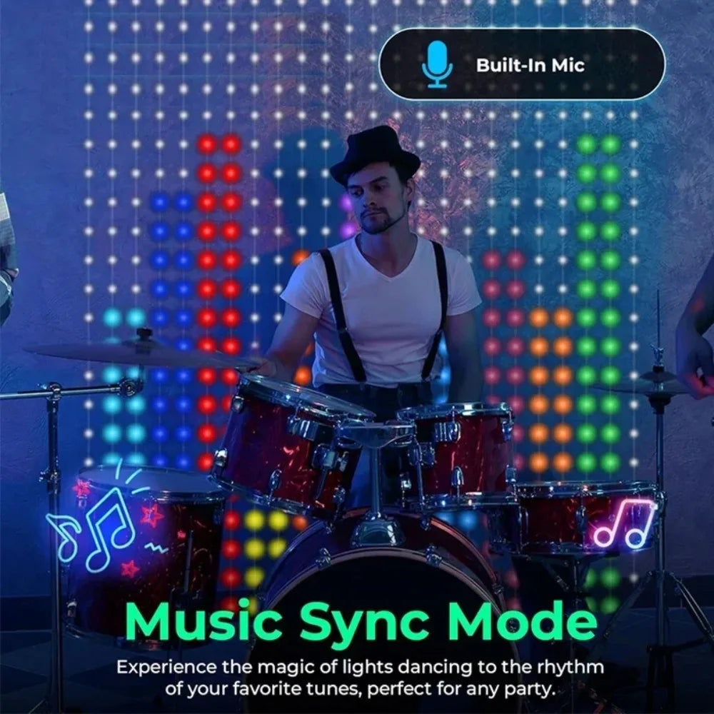 Smart LED curtain lights with app control - image 5