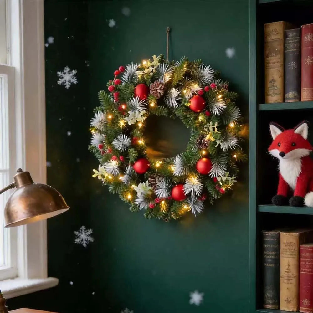 LED red berry Christmas wreath 30cm - image 3