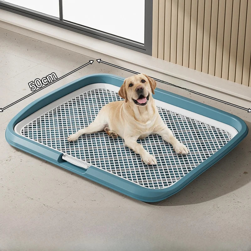 Foldable Indoor Dog Potty Tray, Pad-Free Training Toilet for Small Breeds