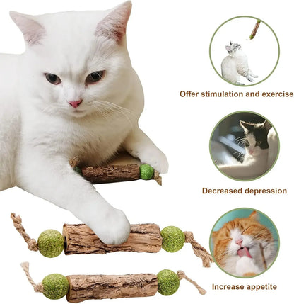 Natural catnip chew stick for indoor pets