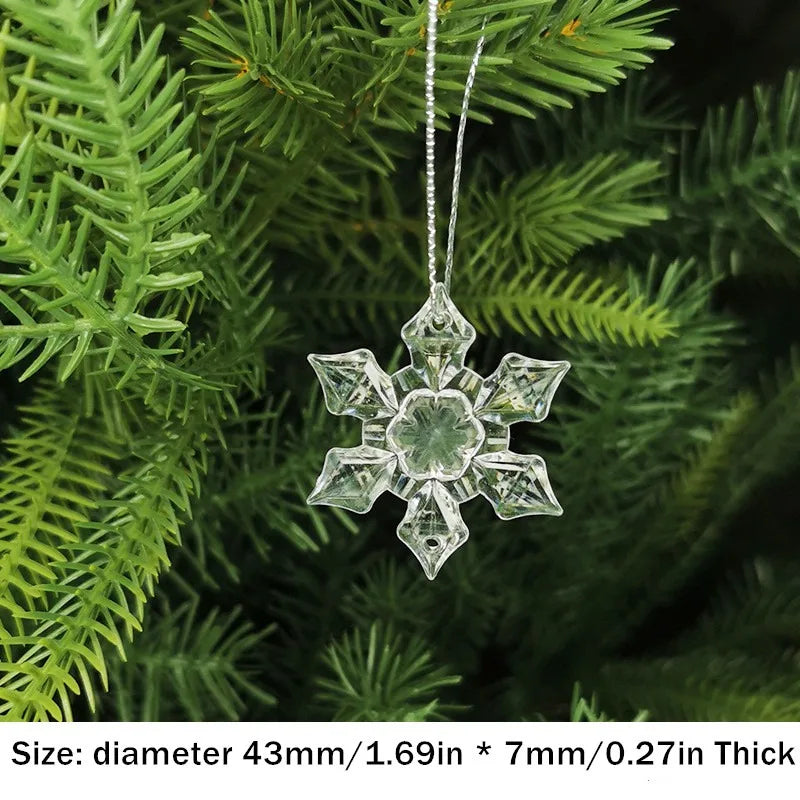 Clear acrylic snowflake Christmas ornaments - image 13