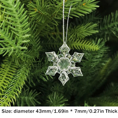 Clear acrylic snowflake Christmas ornaments - image 13