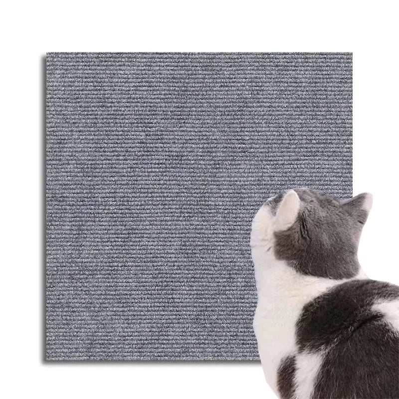Dark gray felt cat scratch mat